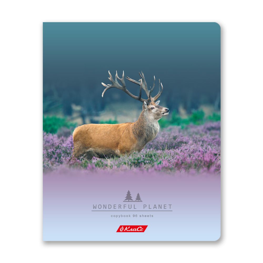 Тетрадь ученическая общая, A5+ 96 л. на скобе, белизна 100%, 5 шт, клетка, 000351 Дикая природа, Светоч 96ТСК5_1_3_1