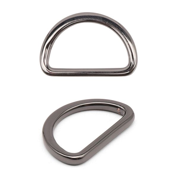 Полукольцо литое металл внутр. 20 мм (внешн. 25х16 мм), плоское, 10 шт, чер.никель ГР, 6875