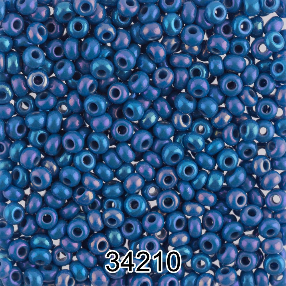 Бисер Preciosa круглый 10/0, 2.3 мм, 500 г, 34210 (Ф277) синий