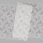 Кружево бельевое эластичное 400 мм / 13.72 м, цв. C501 белый