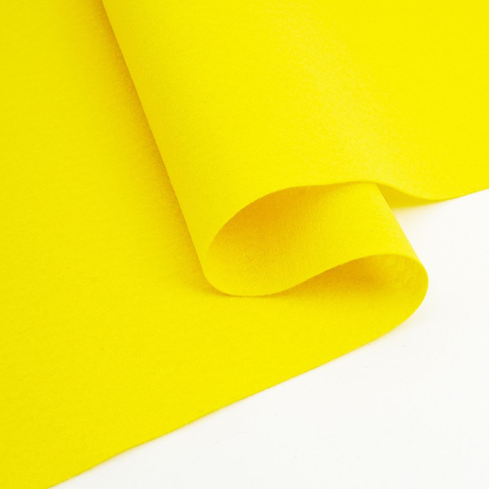 Фетр листовой мягкий 1.0 мм, 30х45 см, 10 листов, Hemline Hobby, 5 желтый, 11.041