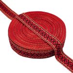 Лента для поясов 40 мм / 25 метров, рис. 9860, красно-черный, С3822Г17