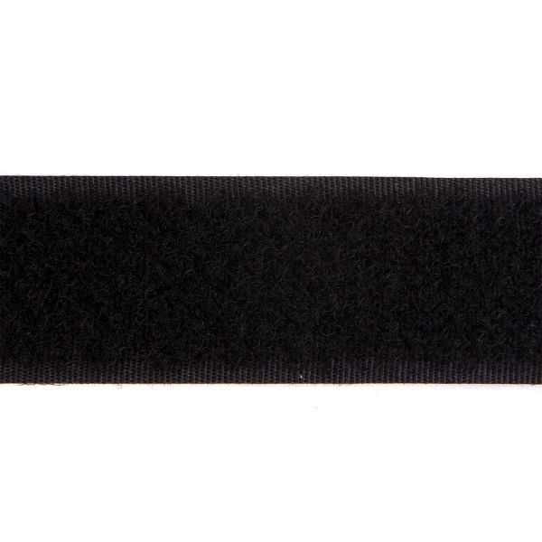 Лента контактная липучка (велкро) пришивная 50 мм / 25 метров, черный, 14.9 г/м, 6130-3105, /петля/, кач.