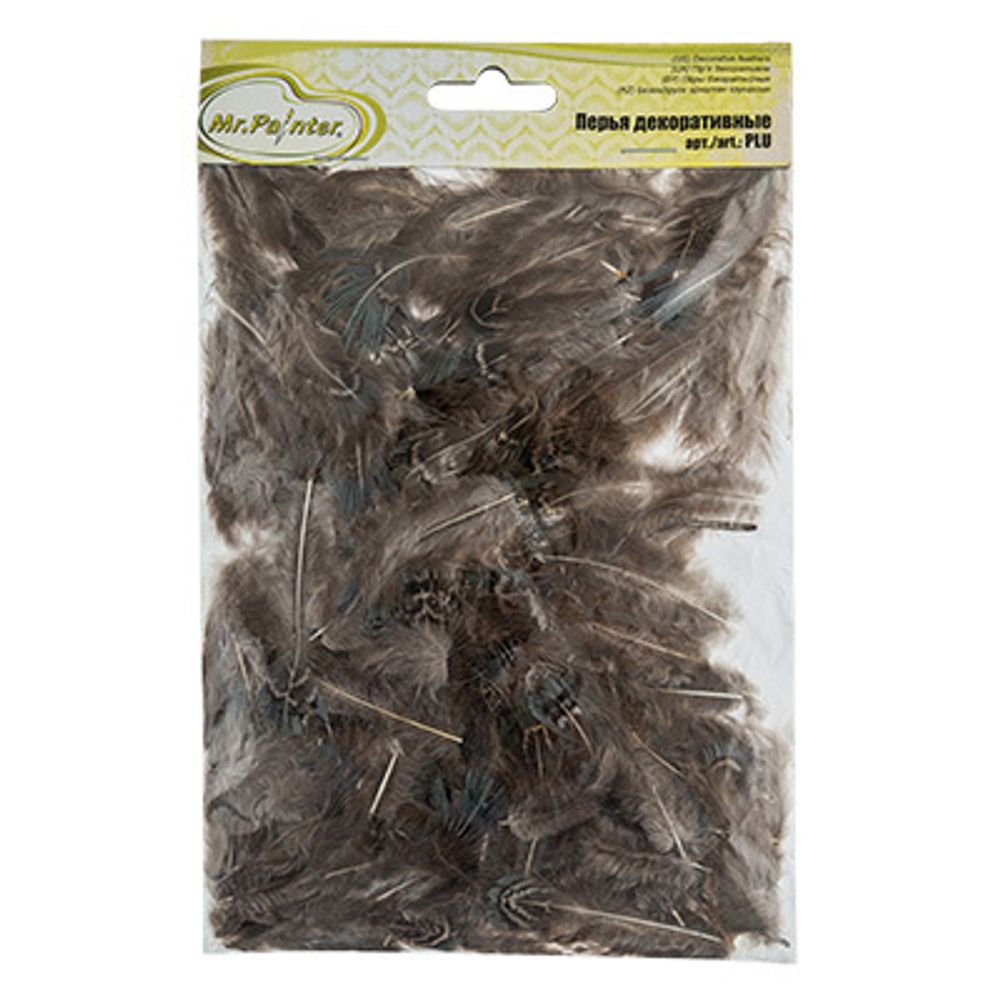 Перья декоративные 2-10 см, 5х3 г,±0.5 г, 21 Натуральный, Mr.Painter