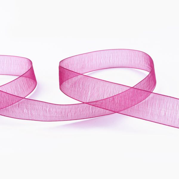 Лента капроновая (органза) 15.0 мм / 22.8±1 метра, 041 т.бордовый, Blitz OR-15