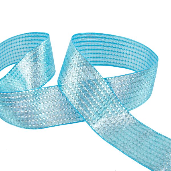 Лента металлизированная Стрела 40±2 мм / 25±0.5 метров, голубой / lt. blue, Blitz