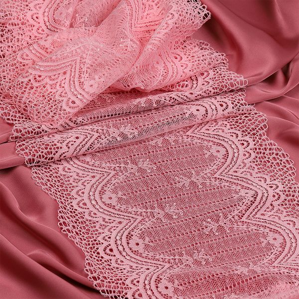Кружево бельевое эластичное 230 мм / 10 м, 8037, цв.F133 розовый, Kruzhevo
