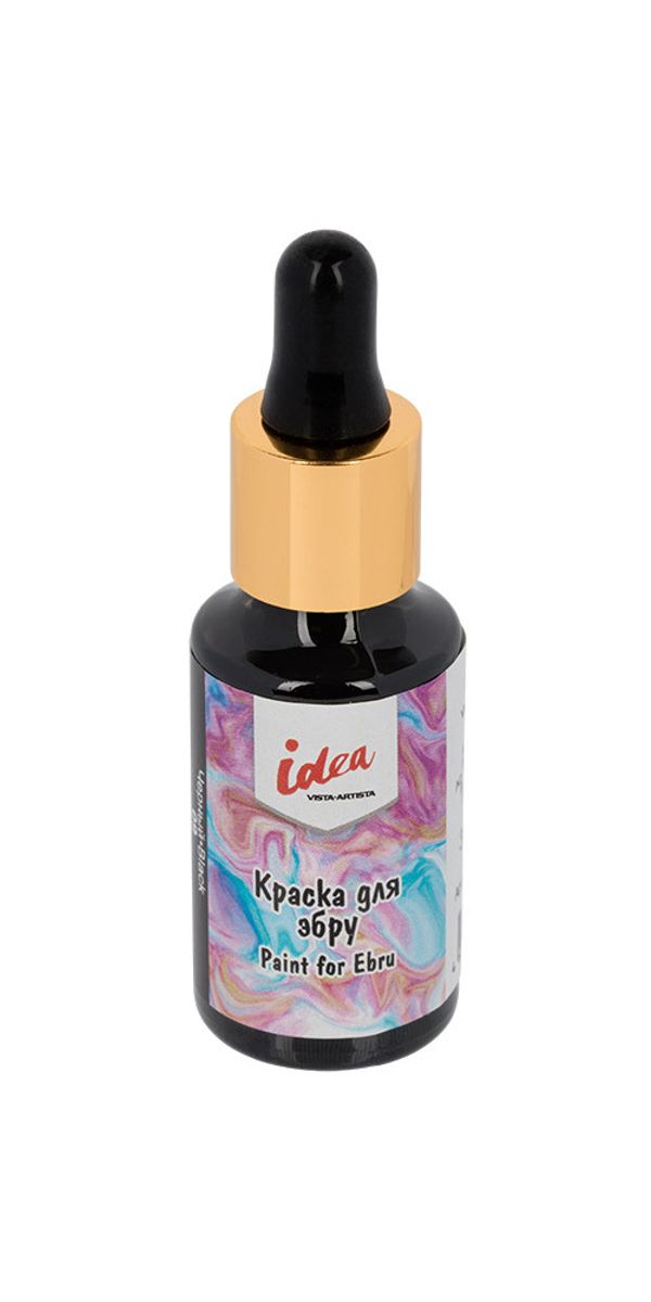 Краска для эбру 30 мл, 09 черный (Black), Vista-Artista VAEC-30