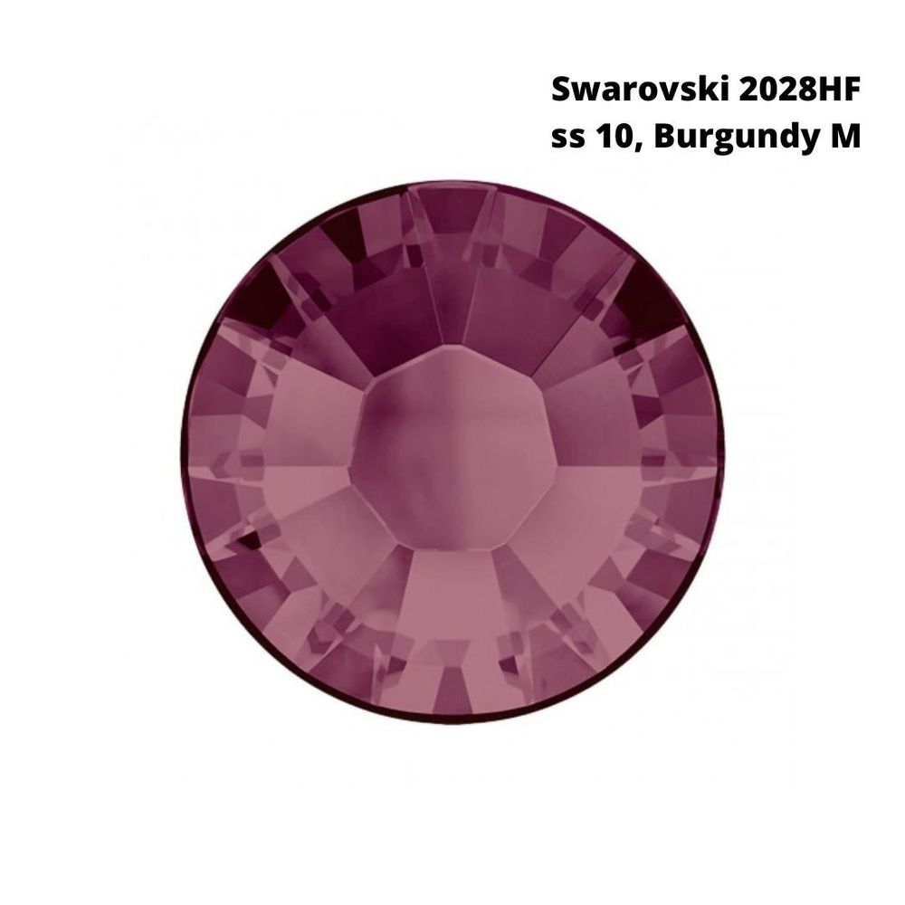 Стразы Swarovski клеевые плоские 2028HF, ss 10 (2.8 мм), Burgundy M, 144 шт