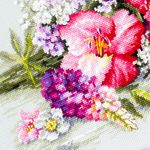 Набор для вышивания нитками Чудесная игла Premium, Яркий дуэт 45х25 см