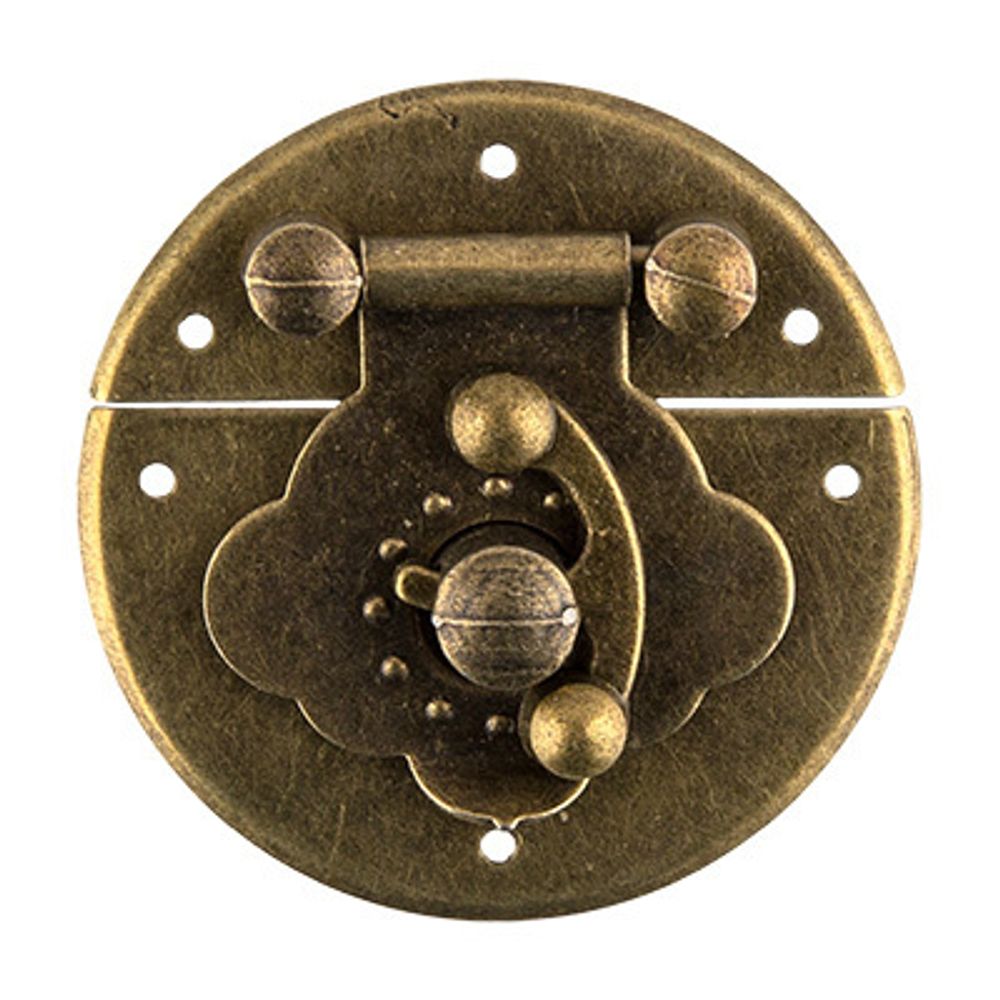 Замок для шкатулок 4.1х4.1 см, 5 шт, 02 бронза, Mr.Carving
