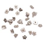 Украшения декоративные пуговицы Сад, AS/серебро, 24 шт
