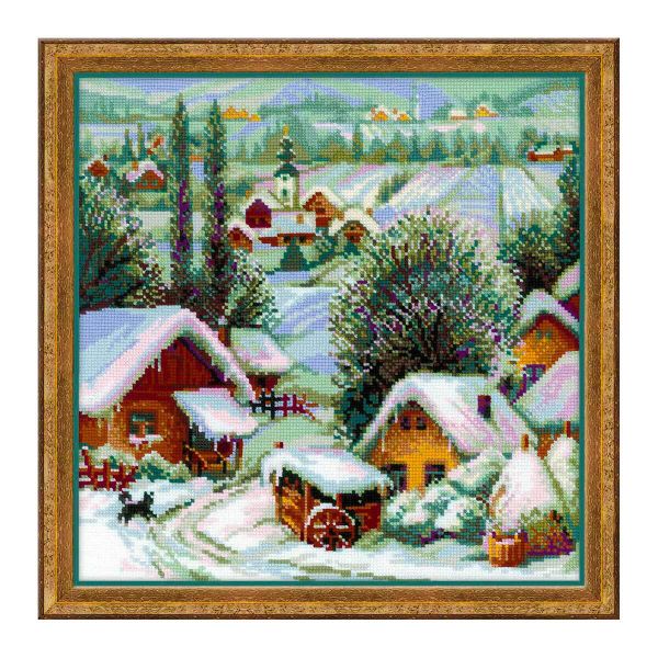 Набор для вышивания нитками Риолис, Сербское село 40х40см