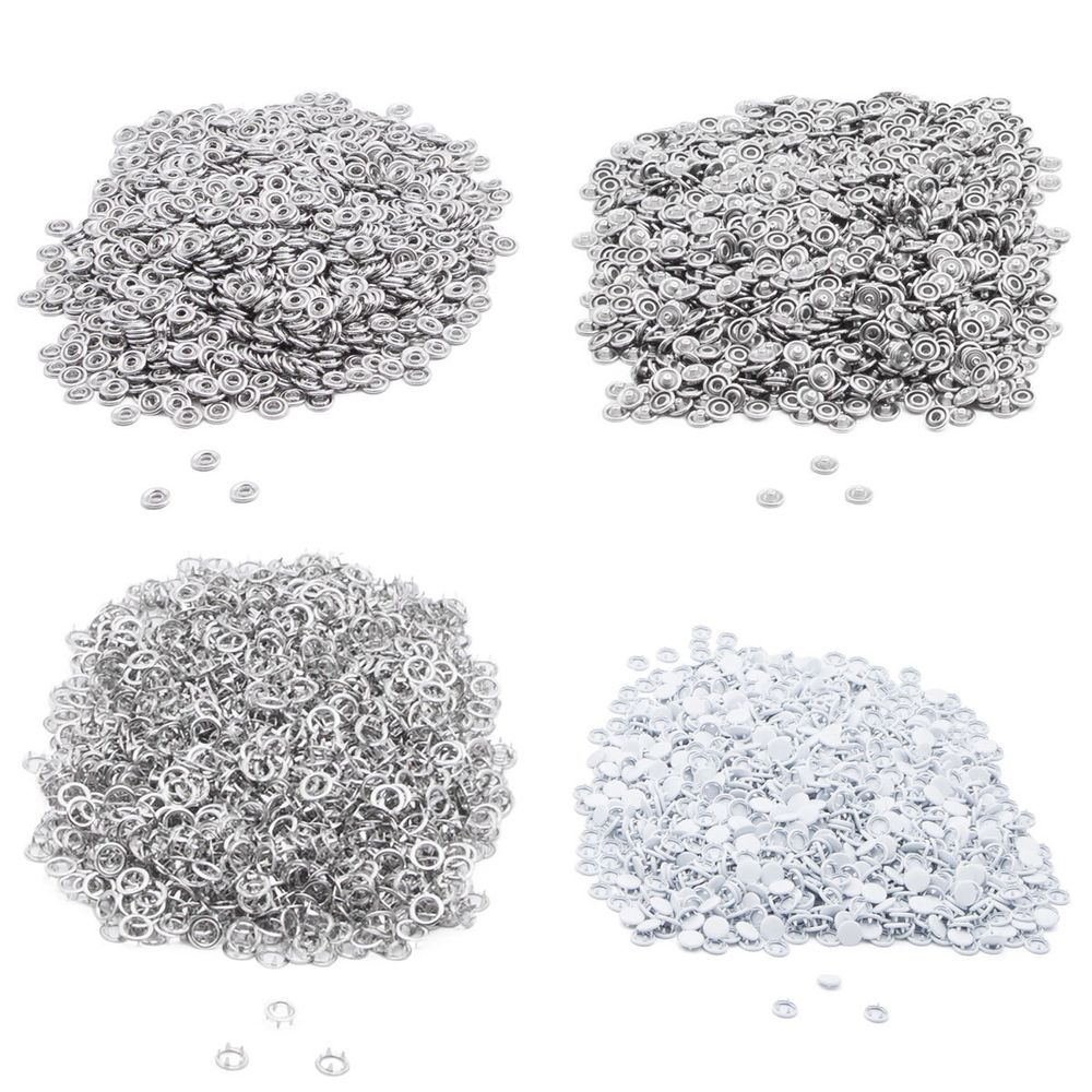 Кнопка рубашечная (джерси) закрытая ⌀7.8 мм, ≈1440 шт, МЕТАЛЛ, эмаль, 101 белый, NEW STAR