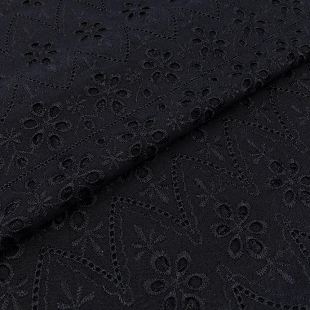 Ткань шитьё (прошва) 285 г/м², 140 см / 10 метров, черный, Gamma YFAS-2309