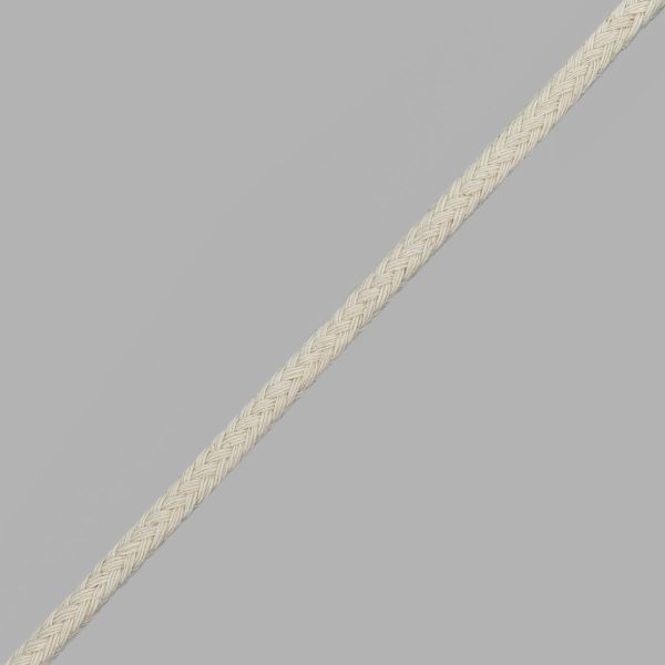 Шнур круглый х/б с наполнителем ⌀5.0 мм / 90 метров, гладкий, натуральный, 3Al237