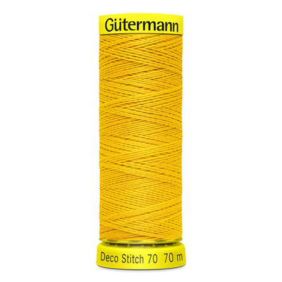 Нитки отделочные Gutermann Deco Stitch 70, 70м, 106 т.желтый, 5 катушек