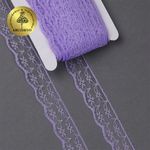 Кружево отделочное в стиле "трикотаж" 20 мм, диз. 280, цв.12 св.фиолетовый, уп. 27,4 м