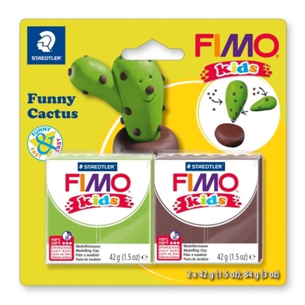 Набор полимерной глины Fimo kids kit детский набор “Веселый кактус”