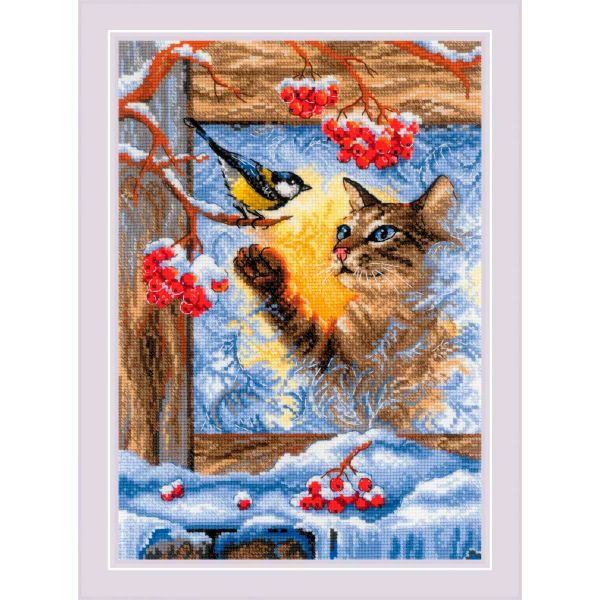 Набор для вышивания нитками Риолис, Встреча у окна 21х30см