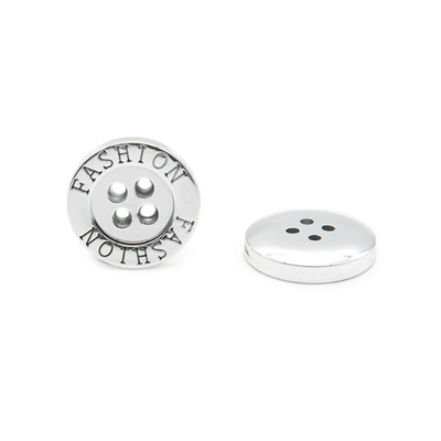 Пуговицы 4 прокола 24L (15мм), (Silver (серебристый)), 36 шт