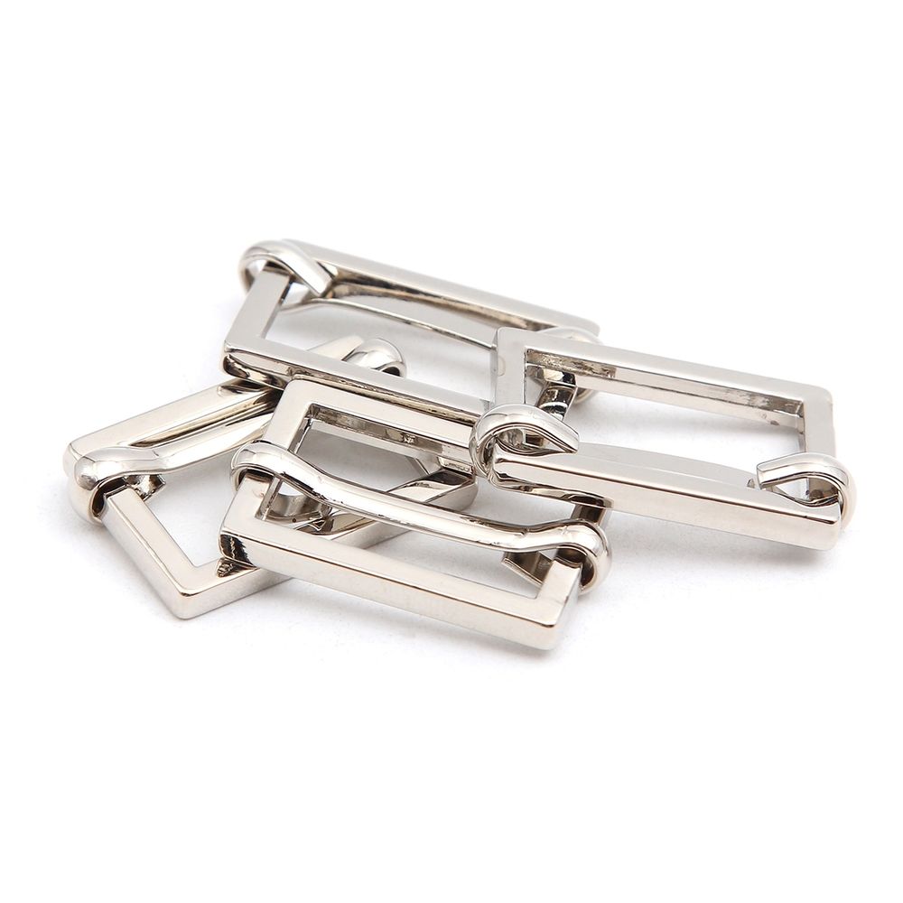 Рамка регулировочная металл литая с подвижной планкой 20 мм /25х17 мм, ⌀2.5 мм/, никель, 4 шт