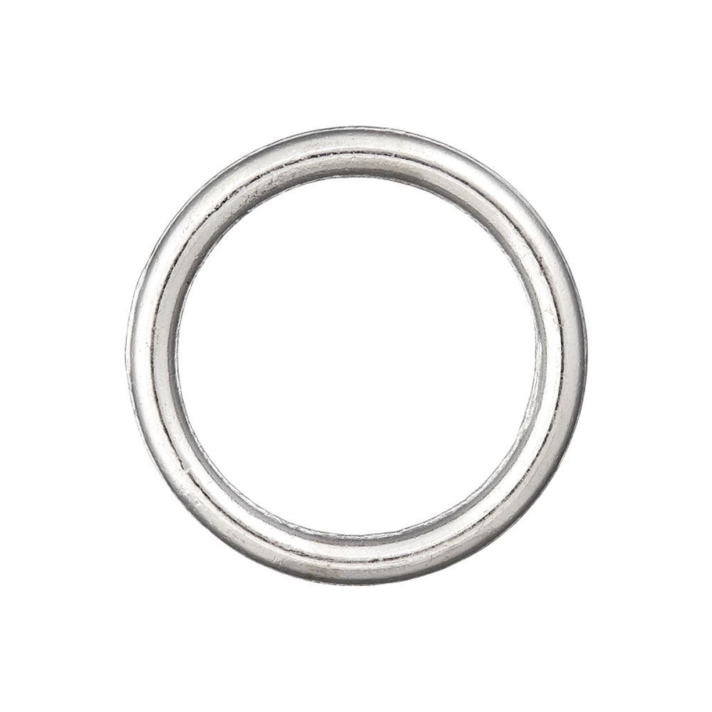 Кольцо металл Union Knopf 15 мм, цв. серебро, 1 шт