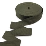 Стропа (ременная лента) 40 мм / 25 метров, толщ. 1.0 мм, [16.5 г/пог.м], 100% п/п, хаки, 4140
