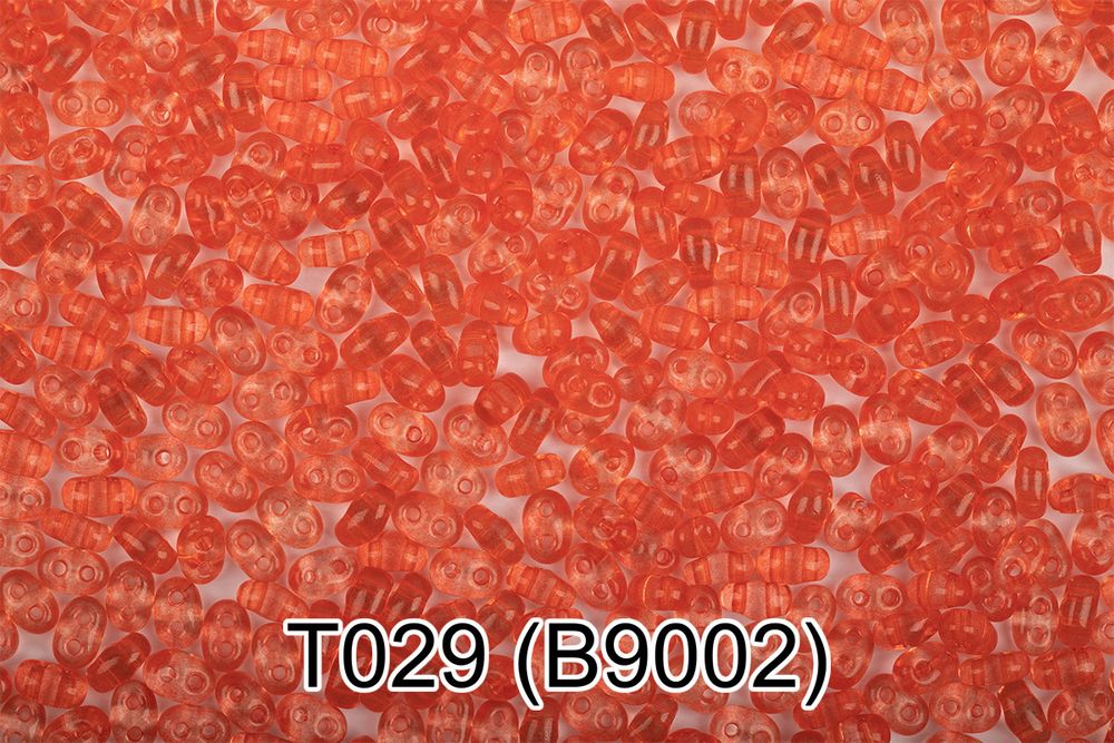 Бисер Preciosa Twin 3 2.5х5 мм, 50 г, 1-й сорт. T029 бл.красный, B9002, 321-96001