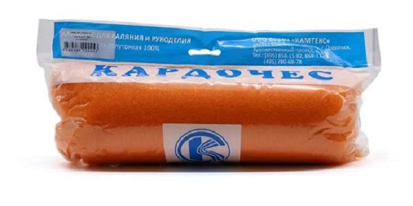 Шерсть для валяния Камтекс кардочес Мини 100% полутонкая шерсть 100 г, 035 оранж