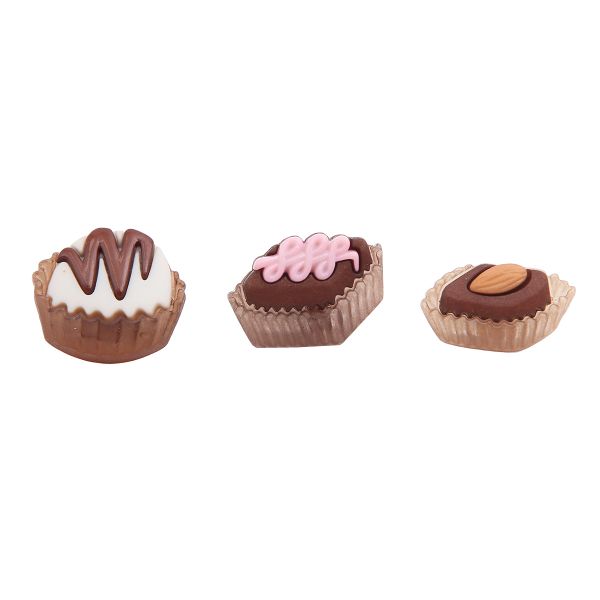 Украшения пуговицы декоративные фигурки Шоколадные конфеты пластик, 9 штук, Dress It Up