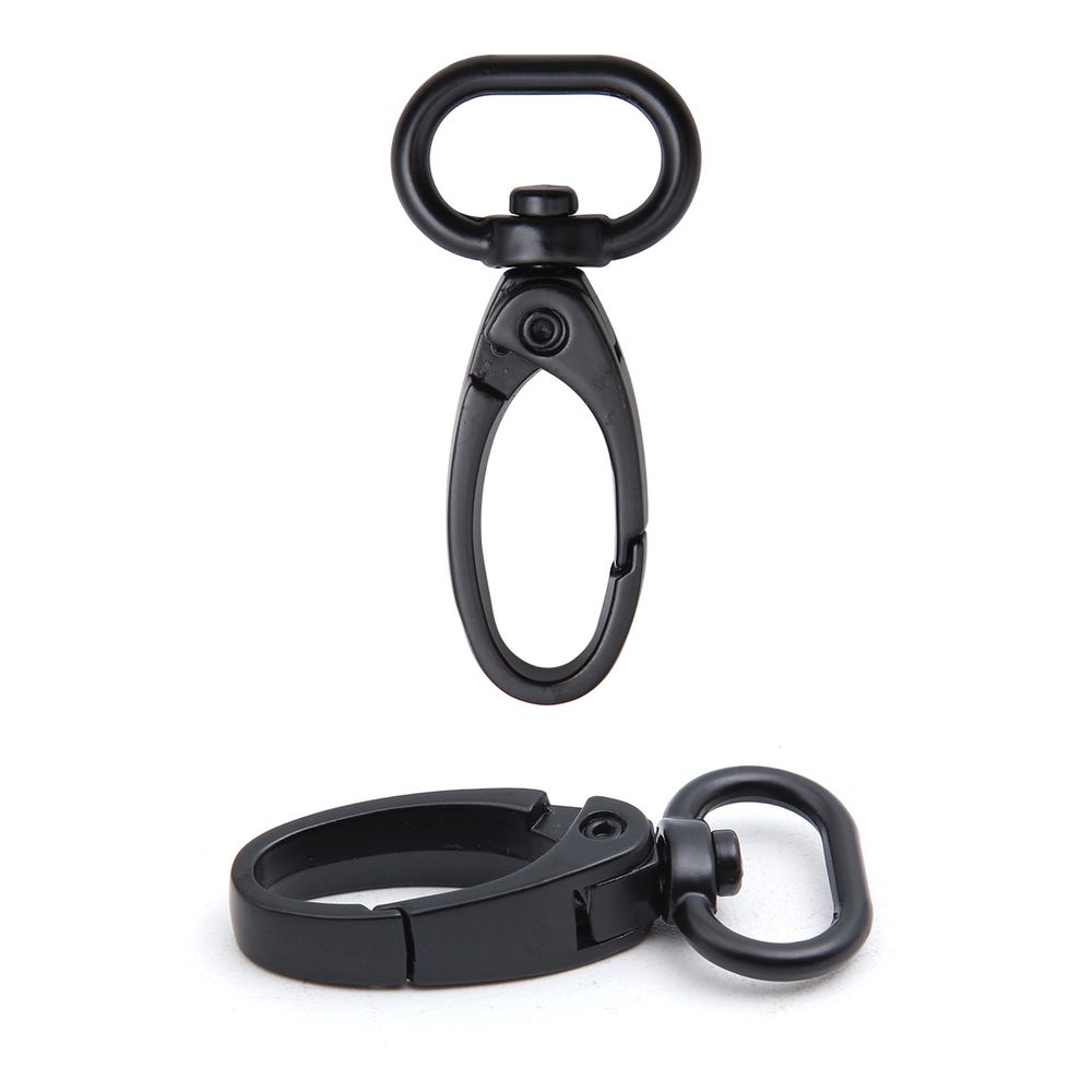 Карабин металл 15.0 мм (43х22 мм), черный матовый, ГУ12849, 4 шт