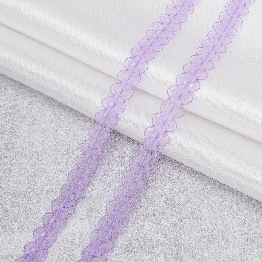 Кружево капроновое 15 мм, / 13.72 метра, ажурное, 05 фиолетовый