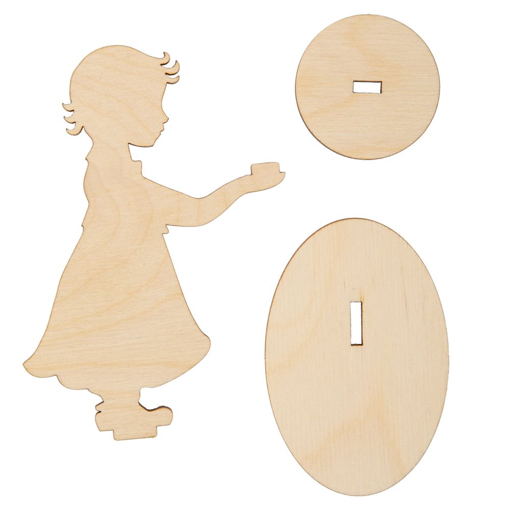 Подсвечник Ангел фанера 9.1х9.1х10.8 см, Mr.Carving КЛ-18