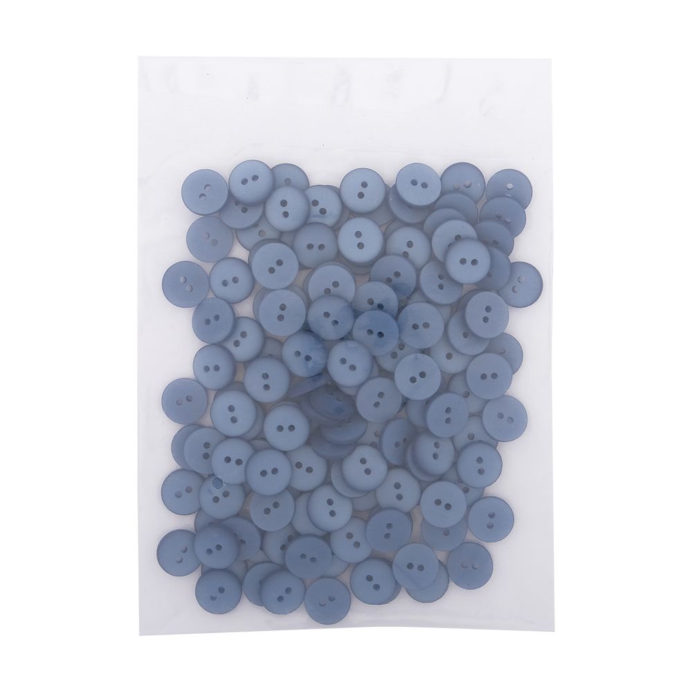 Пуговицы на 2 прокола 18L (11мм), пластик (col.41 сине-голубой), CR-K18M, 144 шт