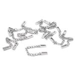 Цепочка-вешалка для верхней одежды 70 мм, никель, ГДЖ1514, 10 шт