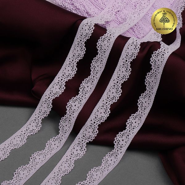 Кружево эластичное (стрейч) 8031 15мм цв.F165 нежная сирень, 50м, Kruzhevo