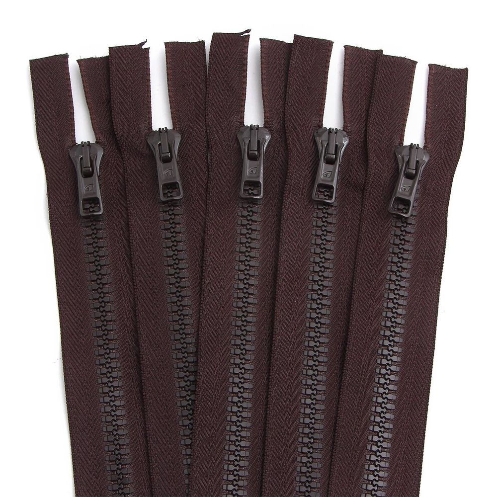 Молния трактор Arta Т6 (6 мм) 2 зам., разъем., 100 см, цв. 068 т.коричневый, уп.5 шт