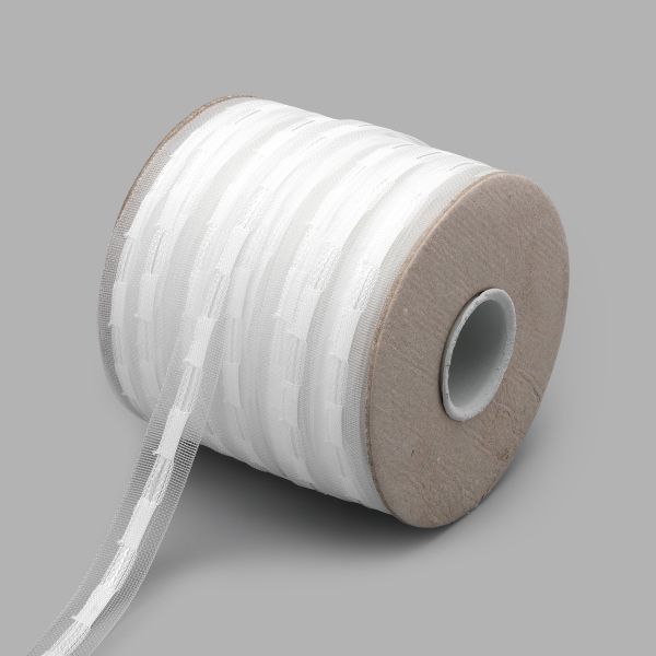 Лента (тесьма) шторная: сборка параллельная (1:2.5) 21 мм / 100 метров, равномерная С796