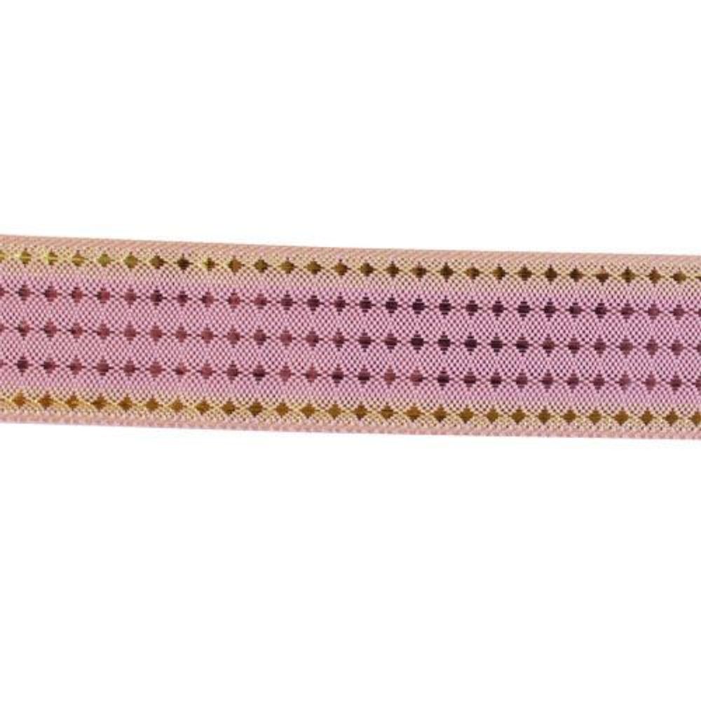 Лента подарочная цветная рис.9015 25 мм, 25м (29 золото/розовый) С3687Г17