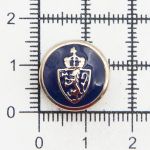 Пуговицы на ножке 24L (15мм), пластик (g.blue (синий/золото)), 36 шт, PS39