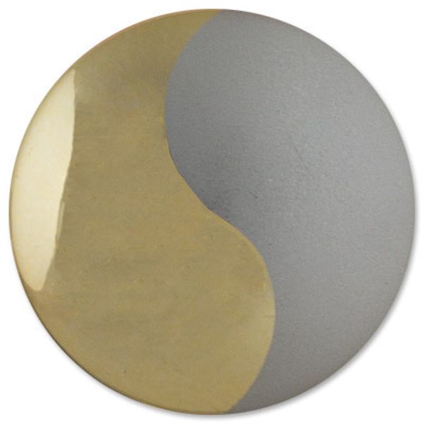 Подхваты шторные магнитные с рисунком ⌀45 мм, 1 шт, 02МЗ золото/мат. серебро, Gamma