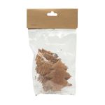 Декоративные элементы из коры дерева "Елочки", 7см, 10 шт, нат/дерево