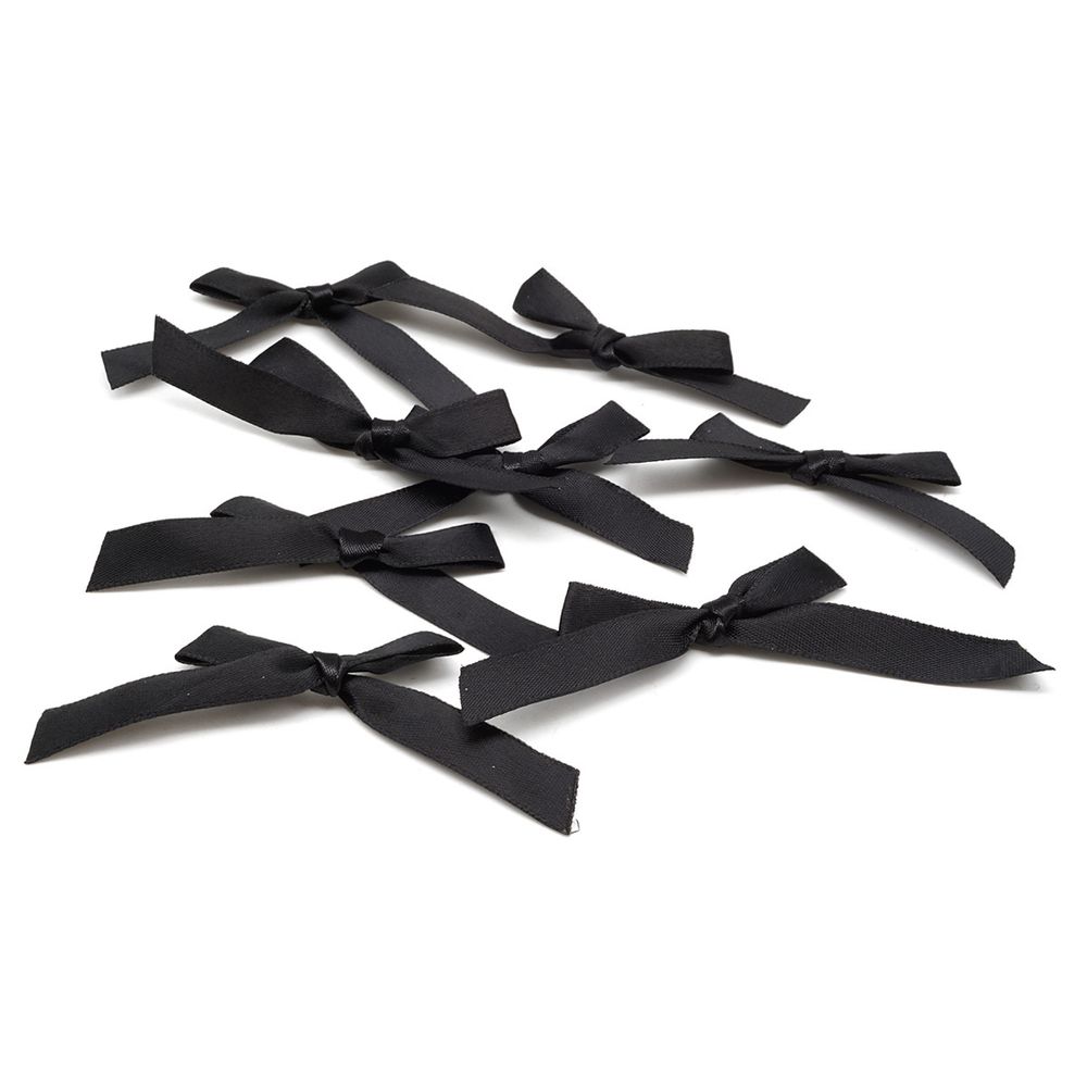 Бантики пришивные 3х2 см, 8 шт, черный