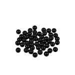 Бусины пластик ⌀8 мм, 50±2 шт, №02 черный, Zlatka PB-2