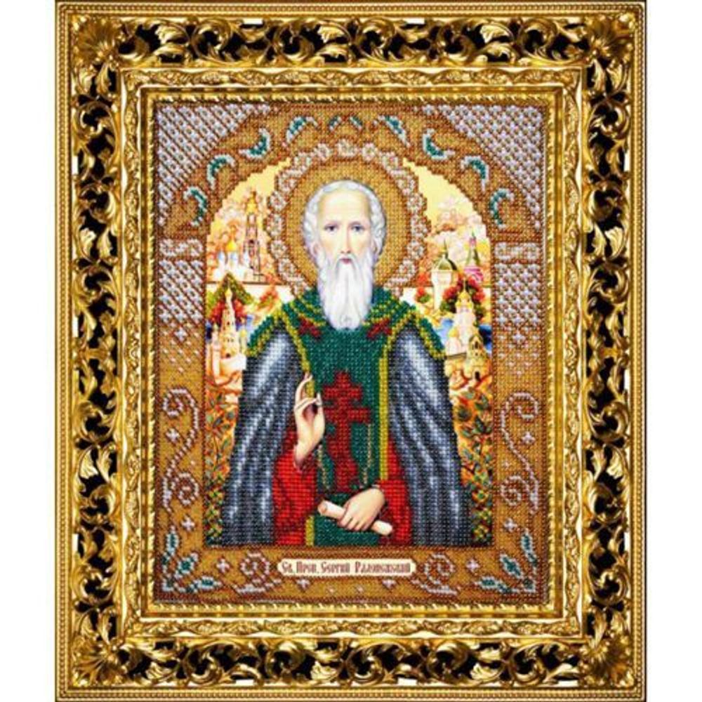 Набор для вышивания бисером Паутинка, Св. Преп. Сергий Радонежский, 25х20 см