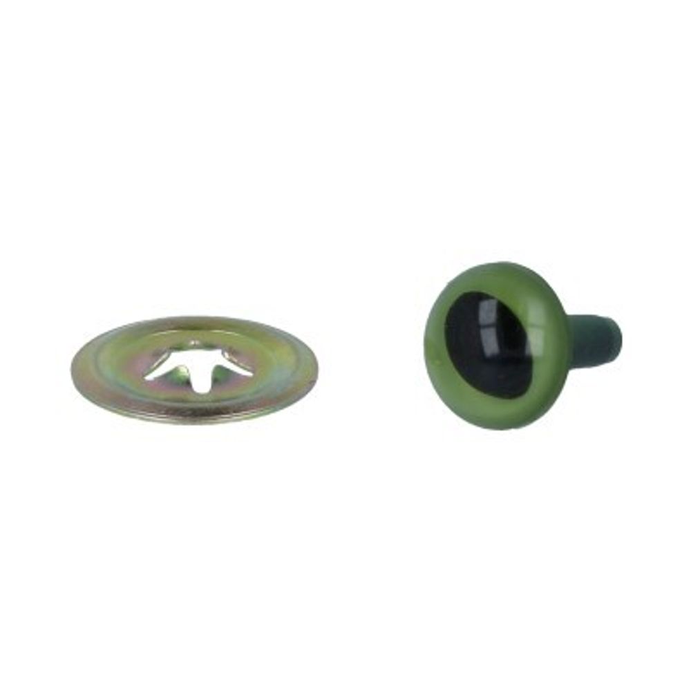 Глаза для кукол и игрушек c кошачьим зрачком ⌀7.5 мм, 24 шт, зеленый, HobbyBe CAE- 7-5