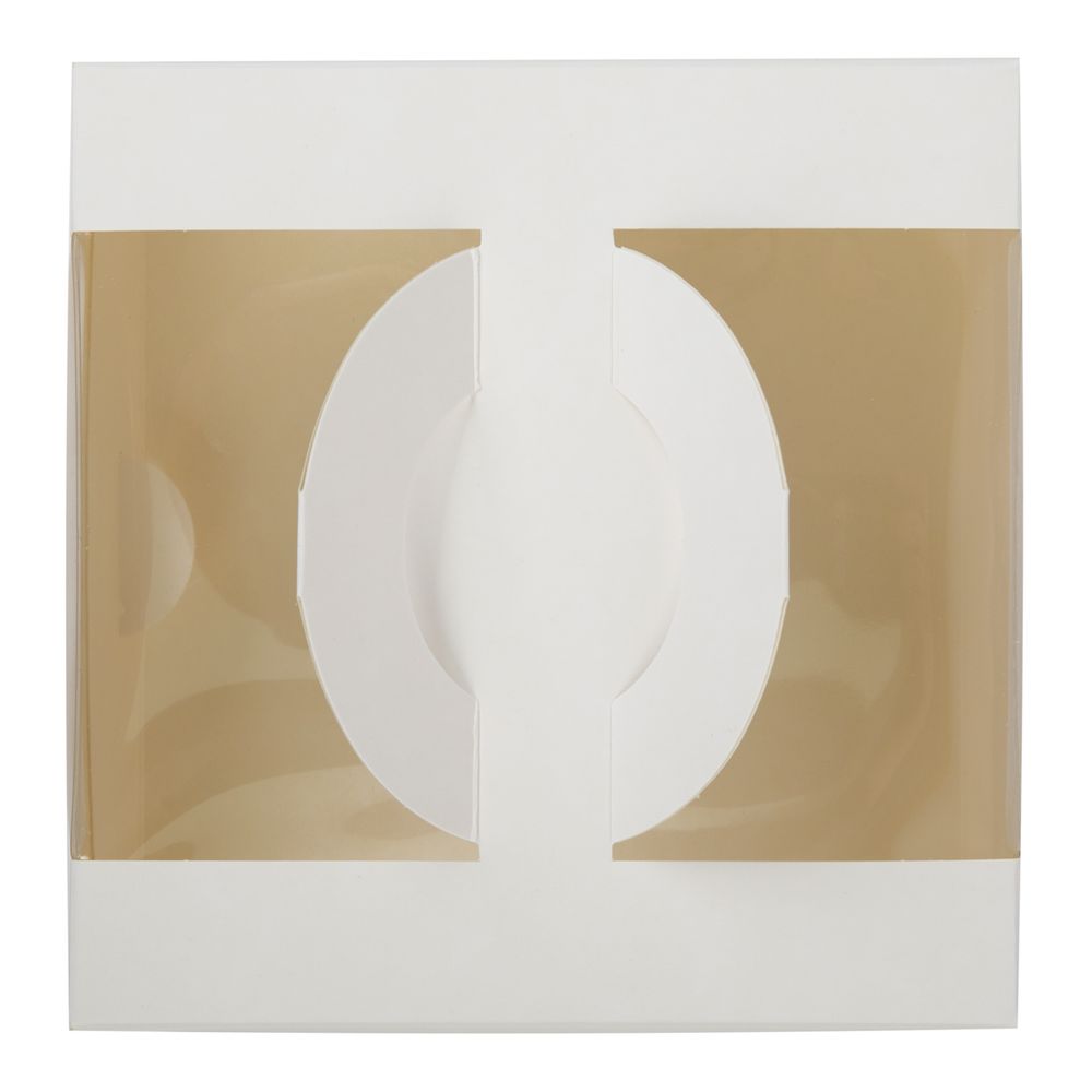 Коробка для мини-торта 14х14х8 см, белоснежная, S-Chief CBC-012