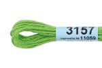 Мулине Gamma 100% хлопок, цв.3157 салатовый, 24 мотка по 8 метров