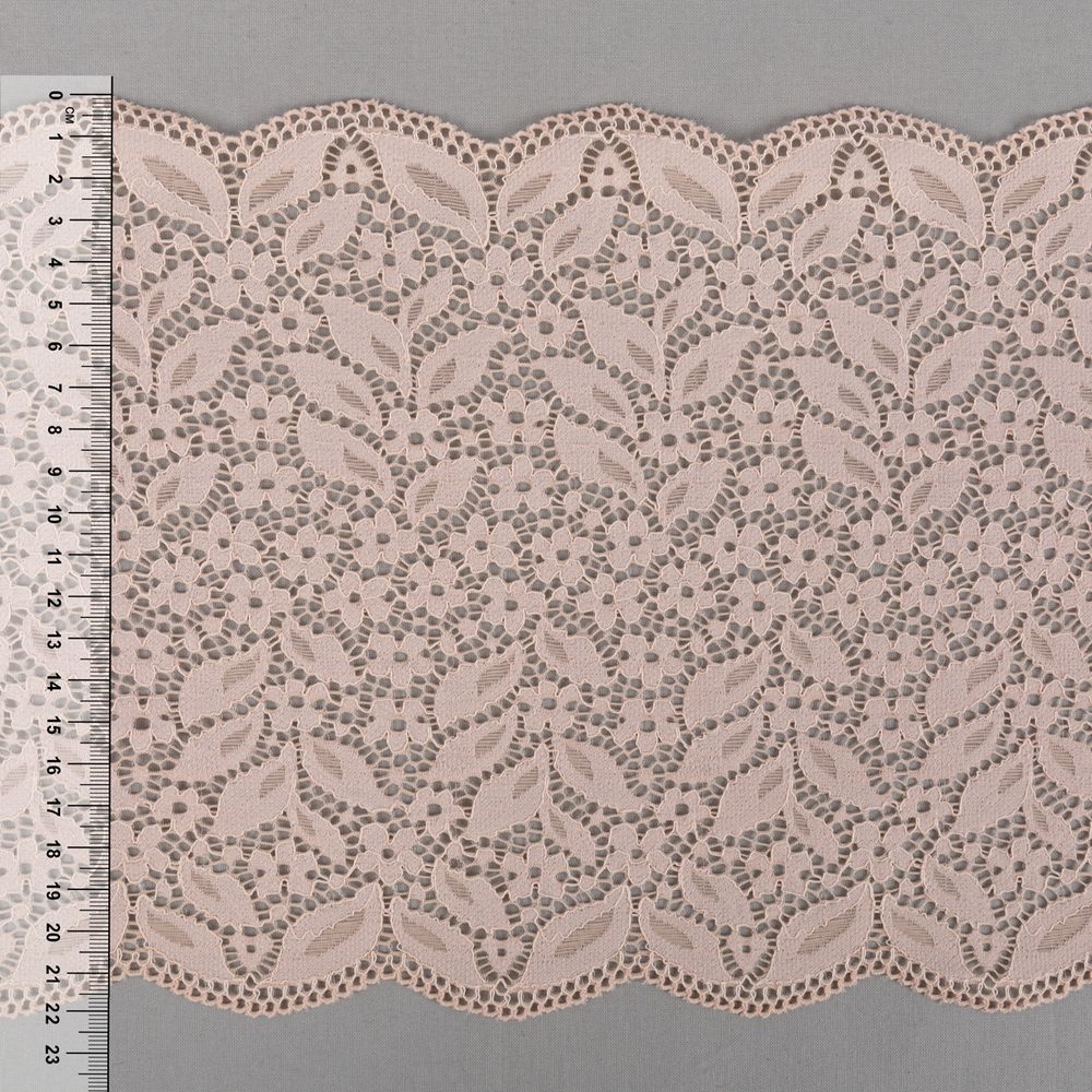 Кружево бельевое эластичное 220 мм / 20 м, Турция, слоновая кость, Blitz BLST-26